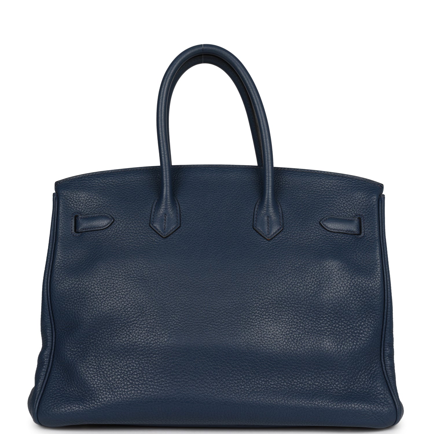 Top Quality HMS Birkin 35 Bleu De Prusse Clemence Palladium Hardware