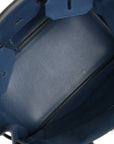 Top Quality HMS Birkin 35 Bleu De Prusse Clemence Palladium Hardware