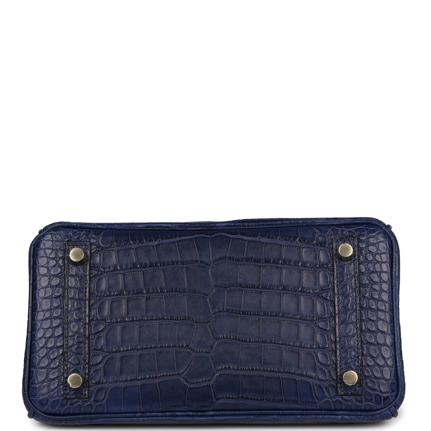 HMS Birkin 25 Bleu Saphir Matte Alligator Gold Hardware