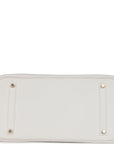 Top Quality HMS Birkin 35 White Epsom Gold Hardware