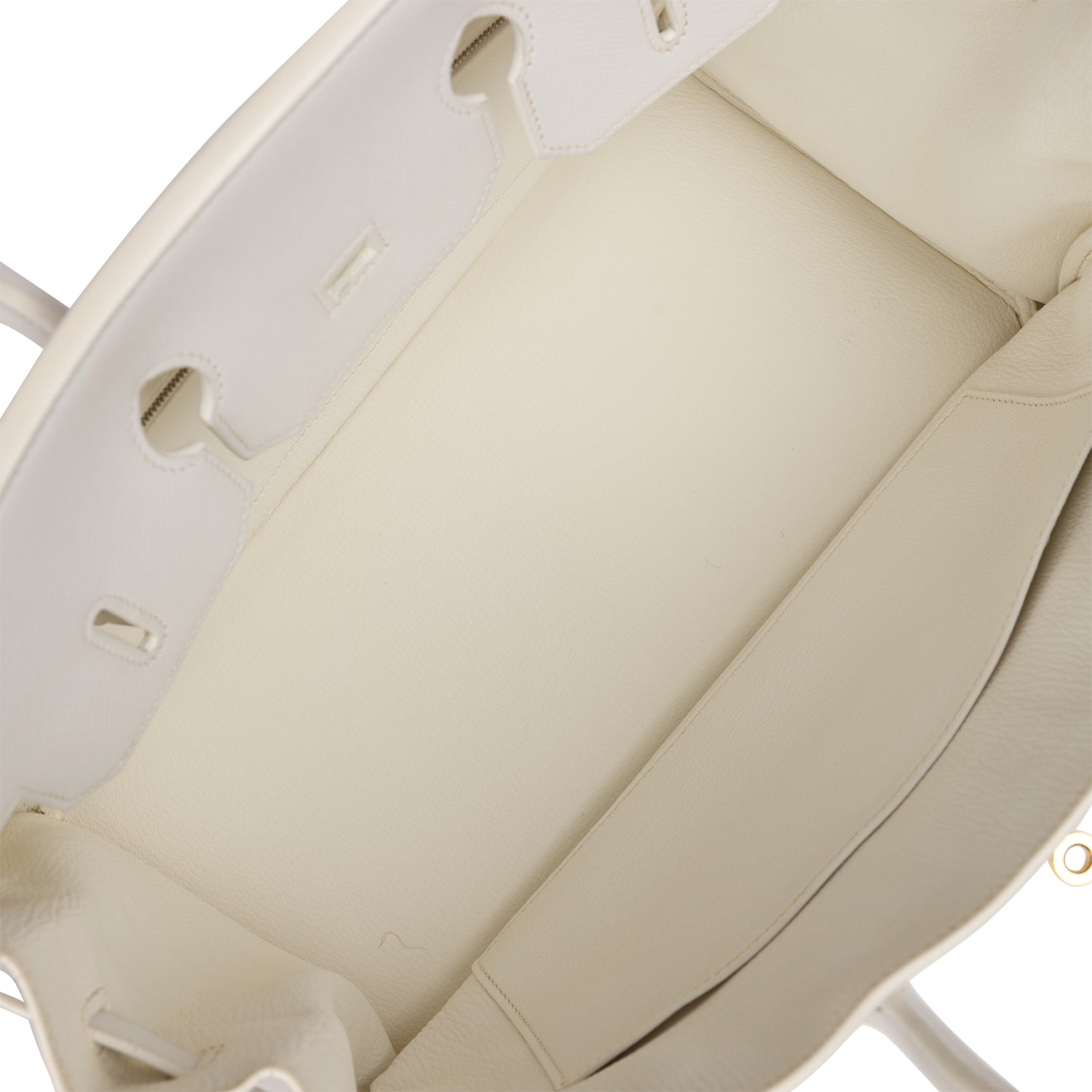 Top Quality HMS Birkin 35 White Epsom Gold Hardware