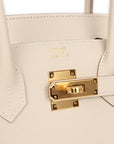 HMS Birkin Sellier 30 Craie Epsom Gold Hardware