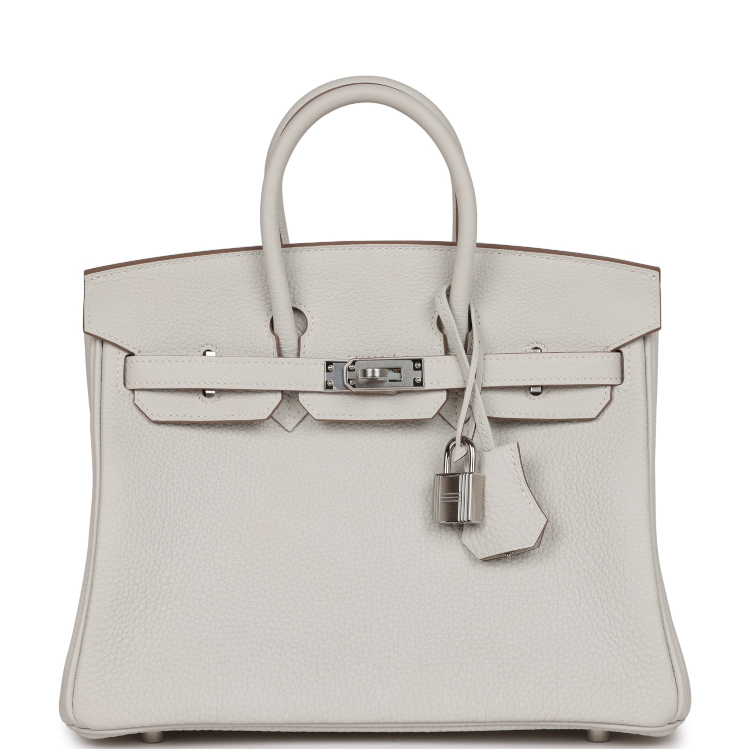 HMS Birkin 25 Gris Pale Togo Palladium Hardware