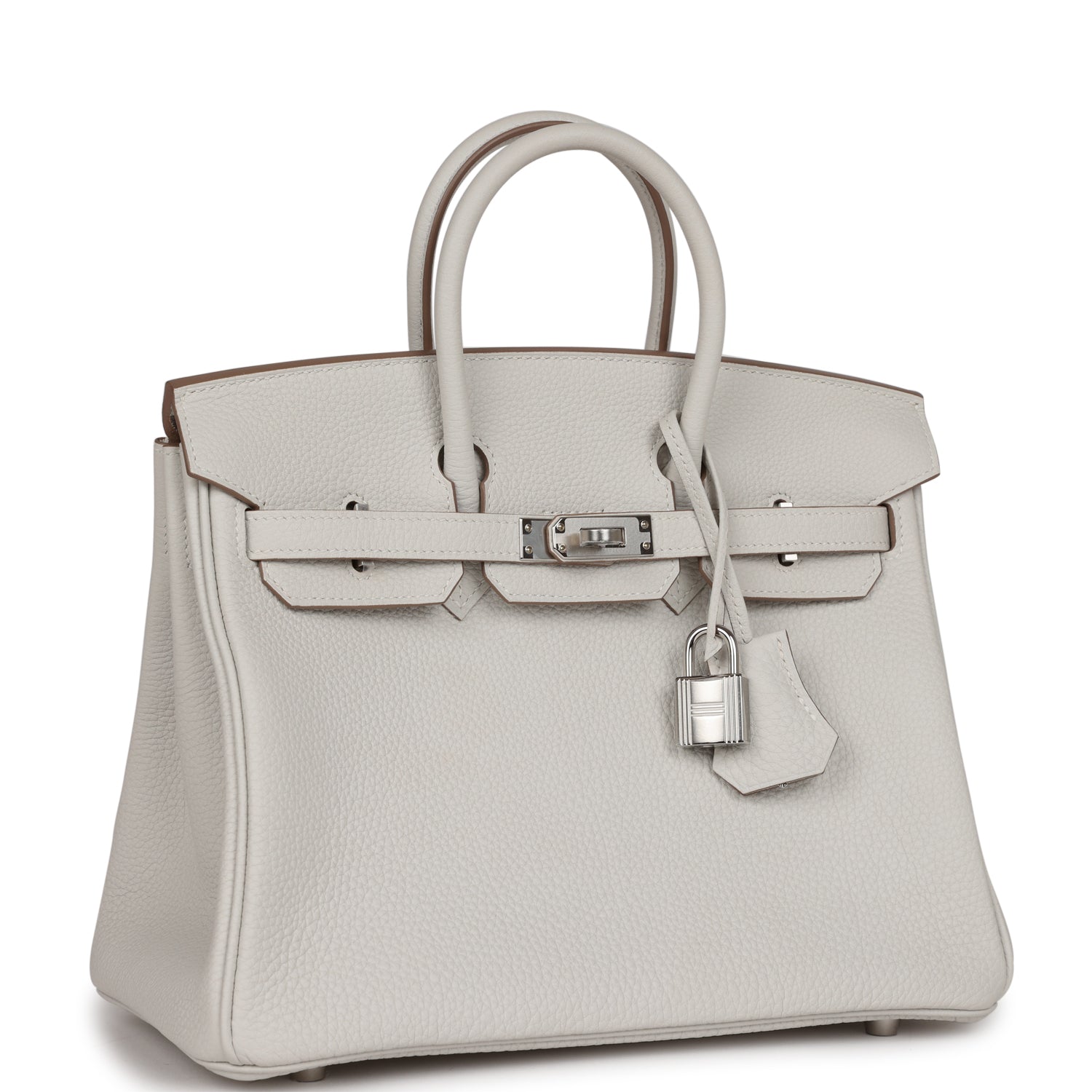 HMS Birkin 25 Gris Pale Togo Palladium Hardware
