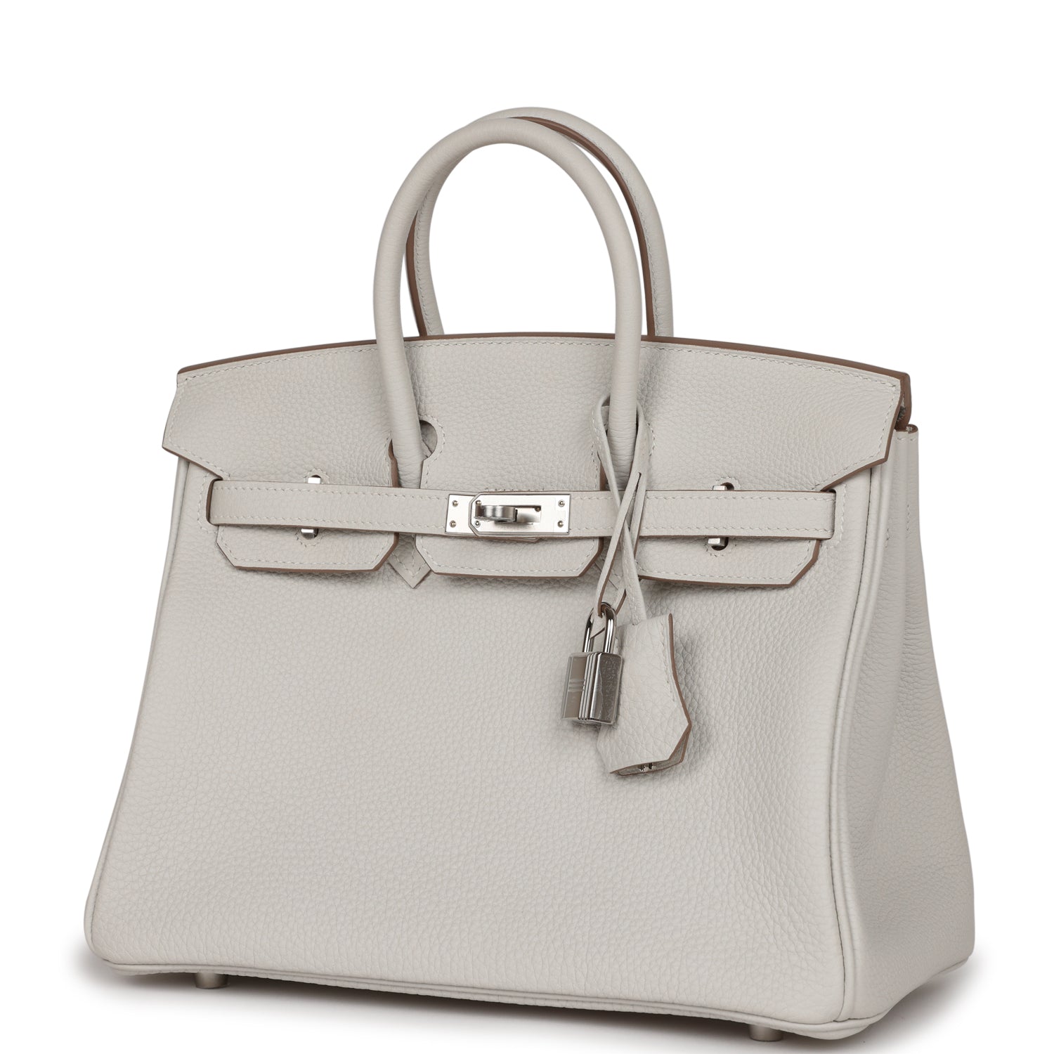 HMS Birkin 25 Gris Pale Togo Palladium Hardware