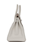 HMS Birkin 25 Gris Pale Togo Palladium Hardware