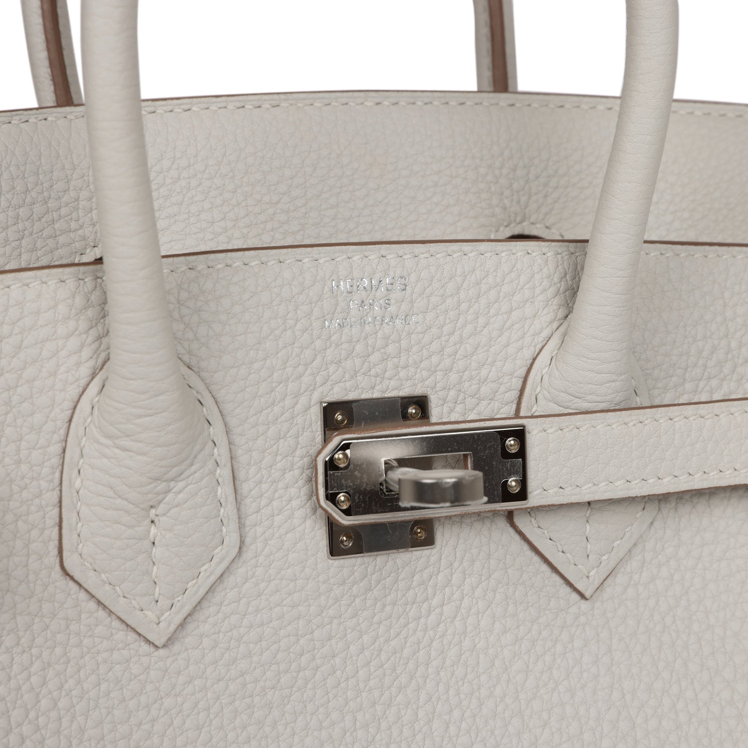 HMS Birkin 25 Gris Pale Togo Palladium Hardware