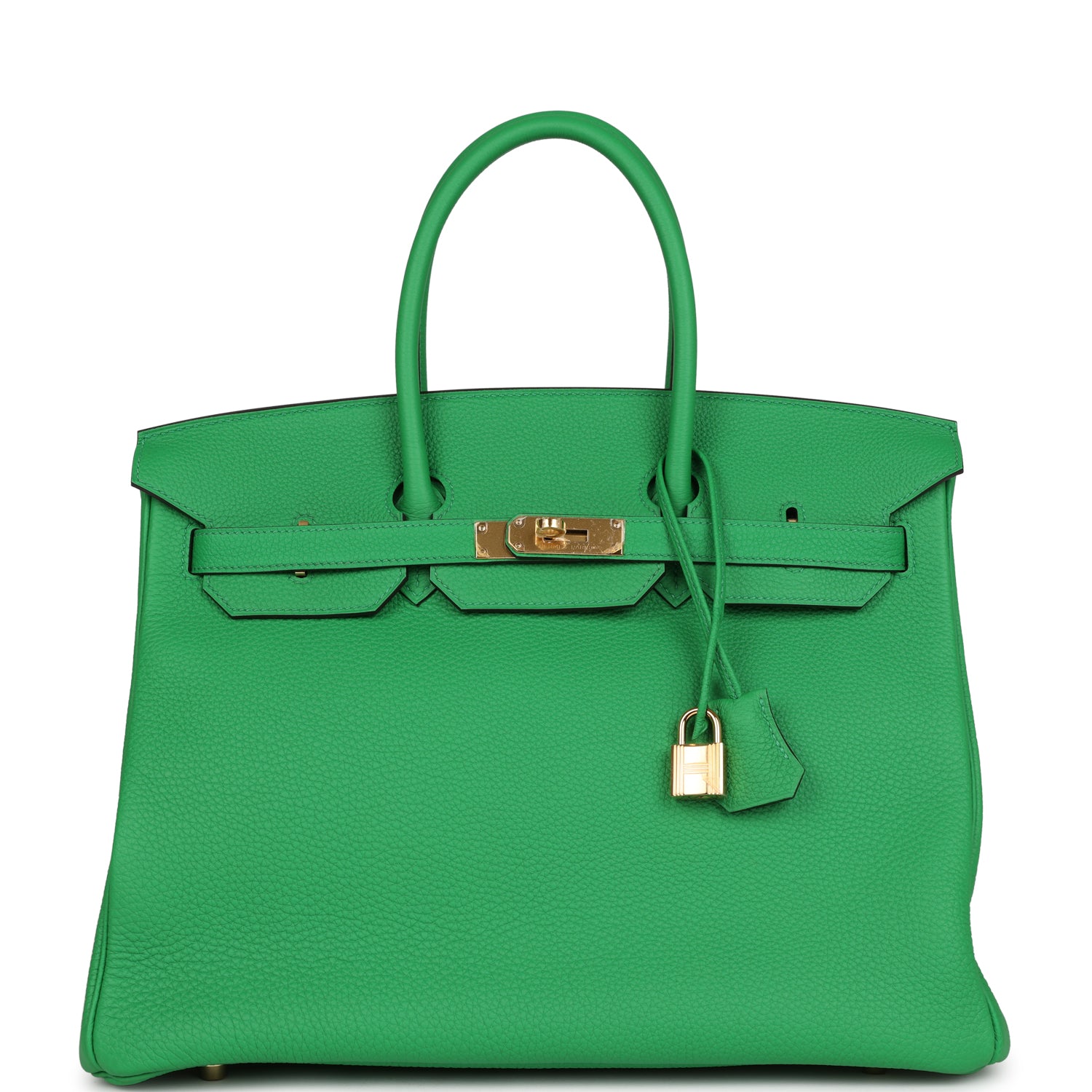 HMS Birkin 35 Bambou Togo Gold Hardware