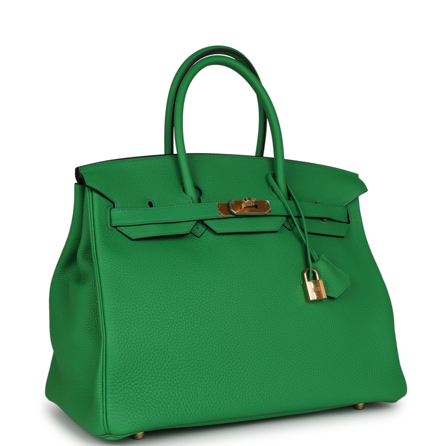 HMS Birkin 35 Bambou Togo Gold Hardware