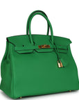 HMS Birkin 35 Bambou Togo Gold Hardware