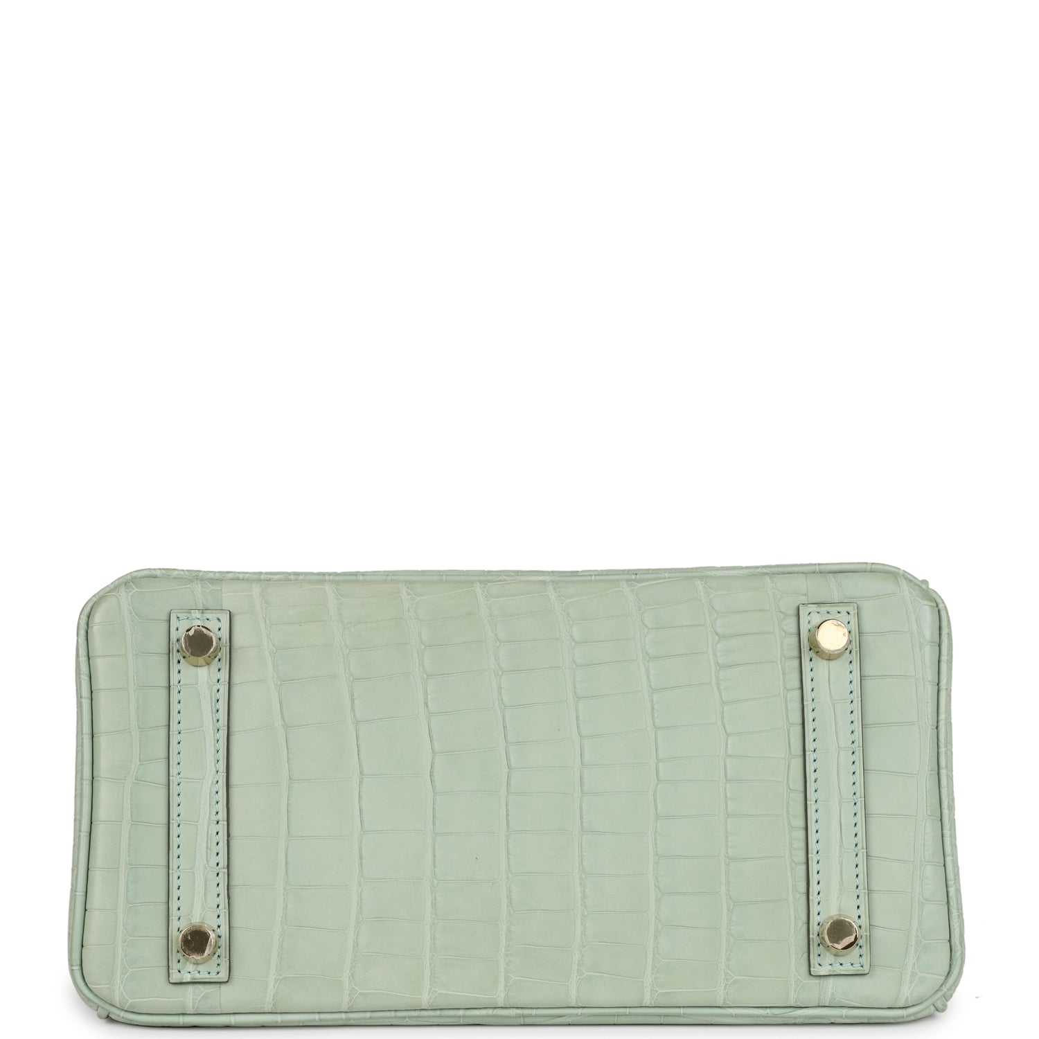 HMS Birkin 25 Vert D'Eau Matte Alligator Gold Hardware