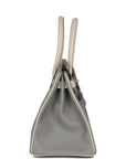 HMS Special Order (HSS) Birkin 30 Gris Mouette and Craie Epsom Brushed Palladium Hardware
