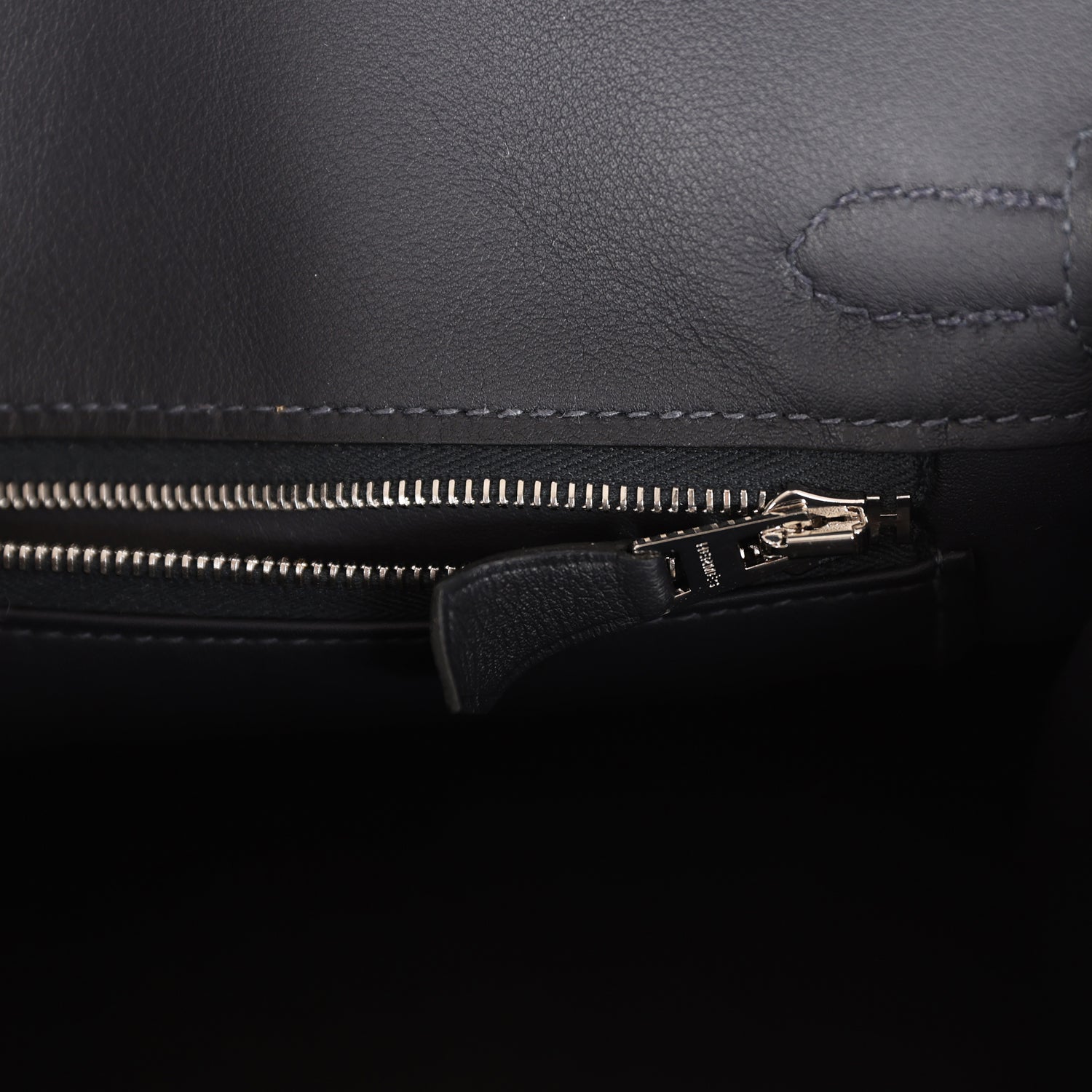 HMS Quadrille Birkin 25 Black Swift and Ecru Toile Palladium Hardware