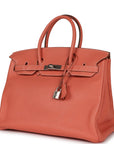 Top Quality HMS Birkin 35 Crevette Clemence Palladium Hardware