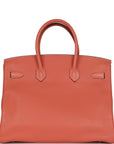Top Quality HMS Birkin 35 Crevette Clemence Palladium Hardware