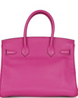 Top Quality HMS Birkin 30 Magnolia Verso Novillo Palladium Hardware