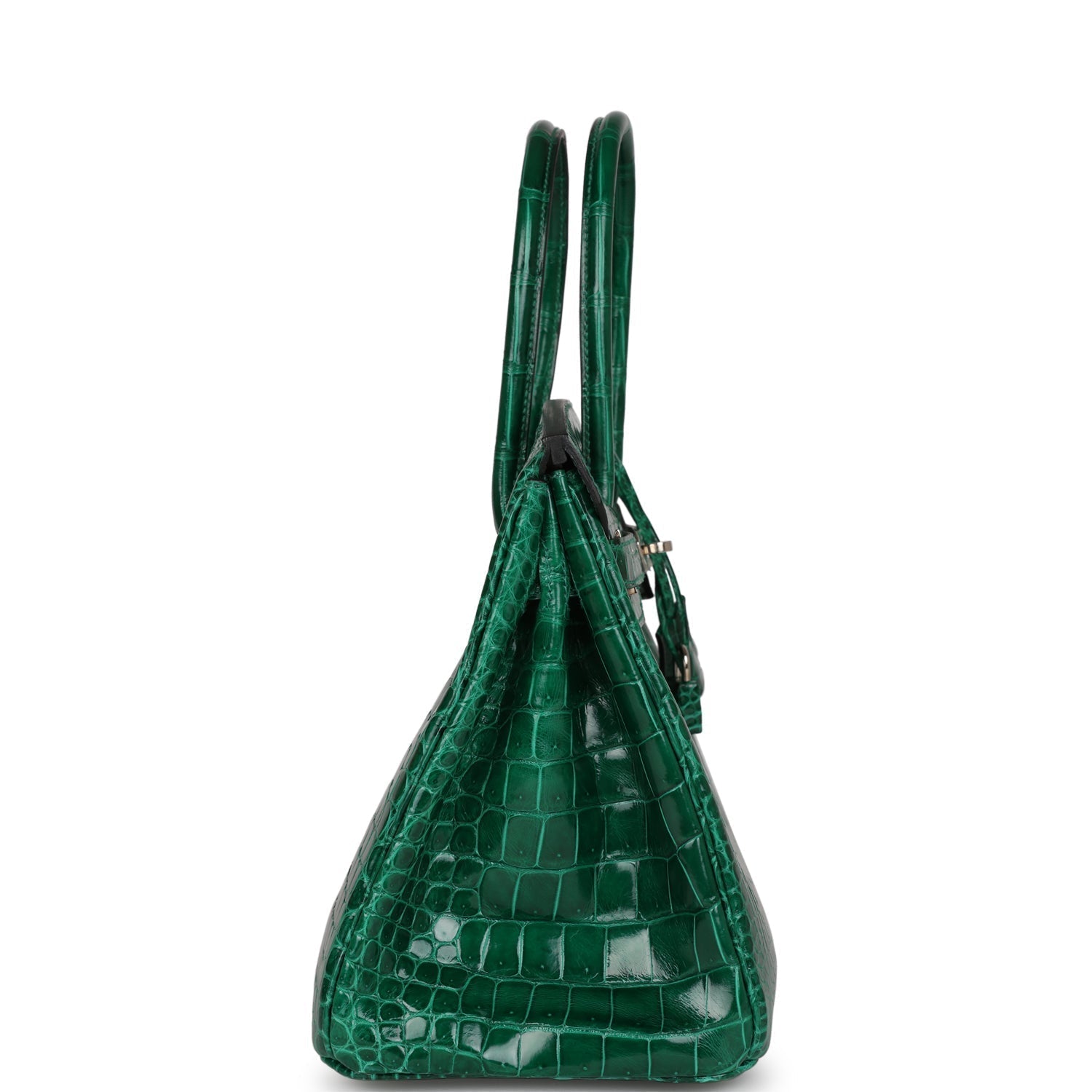 HMS Birkin 30 Emerald Shiny Niloticus Crocodile Palladium Hardware
