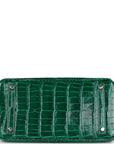 HMS Birkin 30 Emerald Shiny Niloticus Crocodile Palladium Hardware