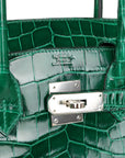 HMS Birkin 30 Emerald Shiny Niloticus Crocodile Palladium Hardware