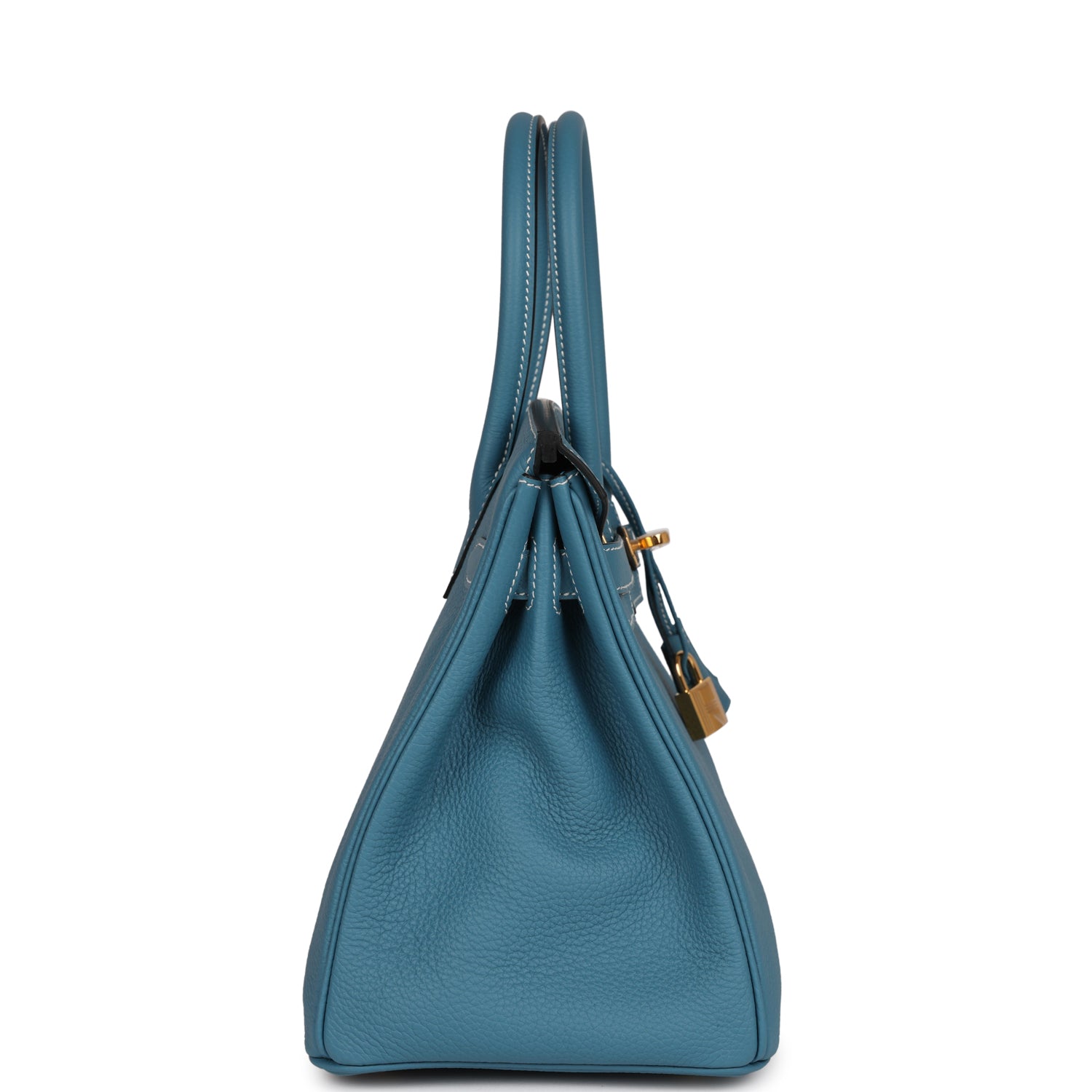 HMS Birkin 30 Blue Jean Togo Gold Hardware