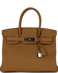 Top Quality HMS Birkin 30 Bronze D'Or Verso Togo Palladium Hardware