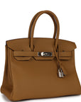 Top Quality HMS Birkin 30 Bronze D'Or Verso Togo Palladium Hardware