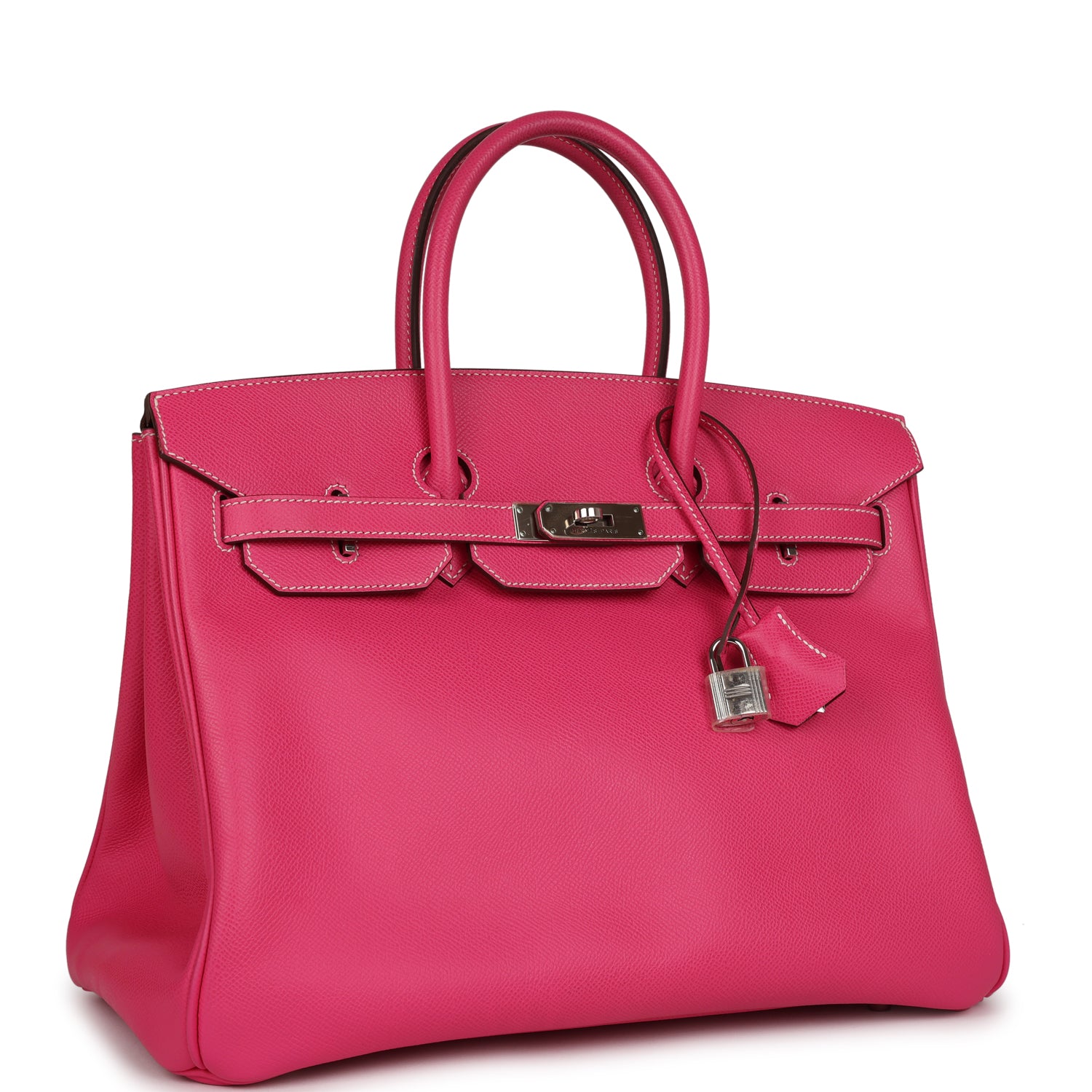 Top Quality HMS Birkin 35 Rose Tyrien Candy Epsom Palladium Hardware