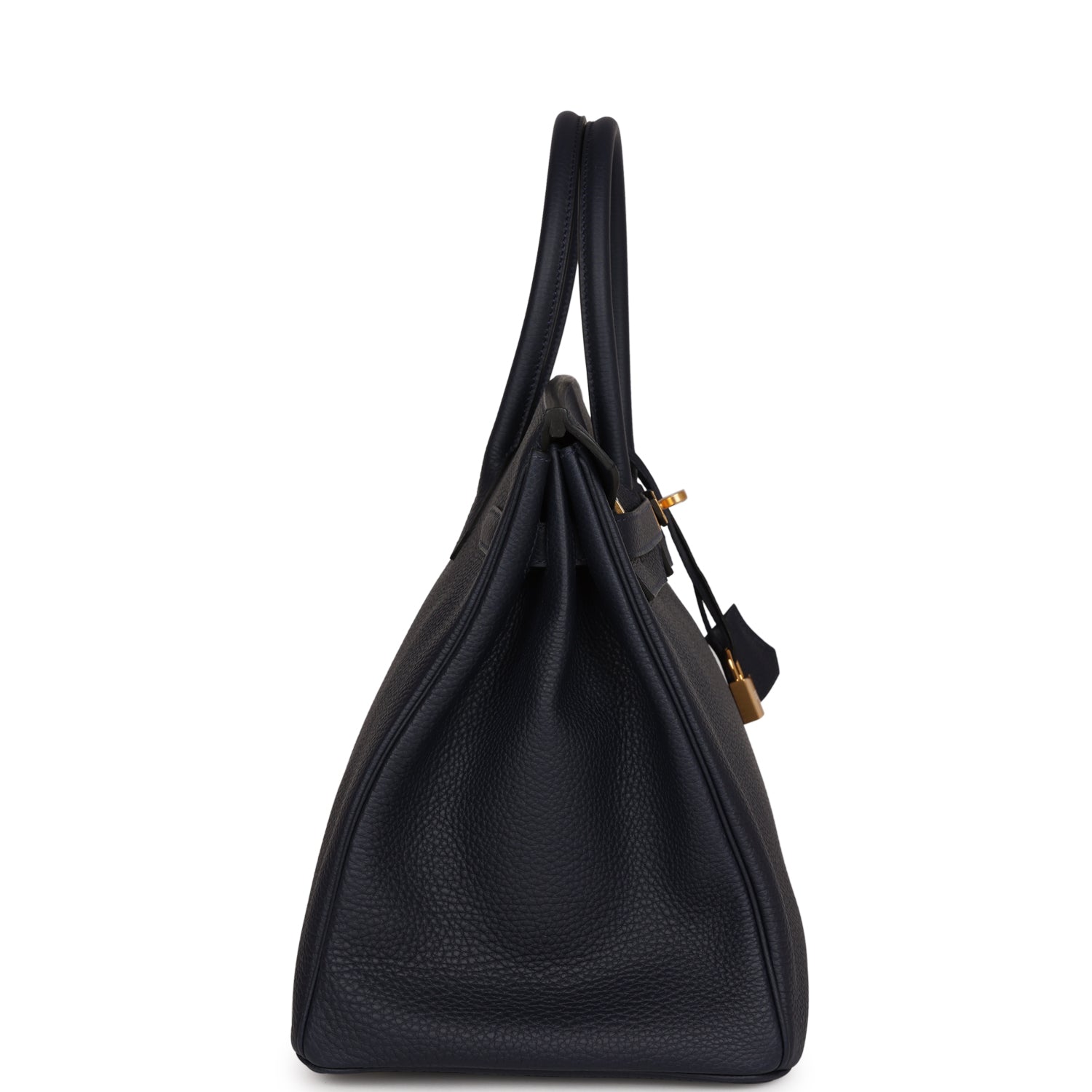 HMS Birkin 35 Bleu Nuit Togo Gold Hardware