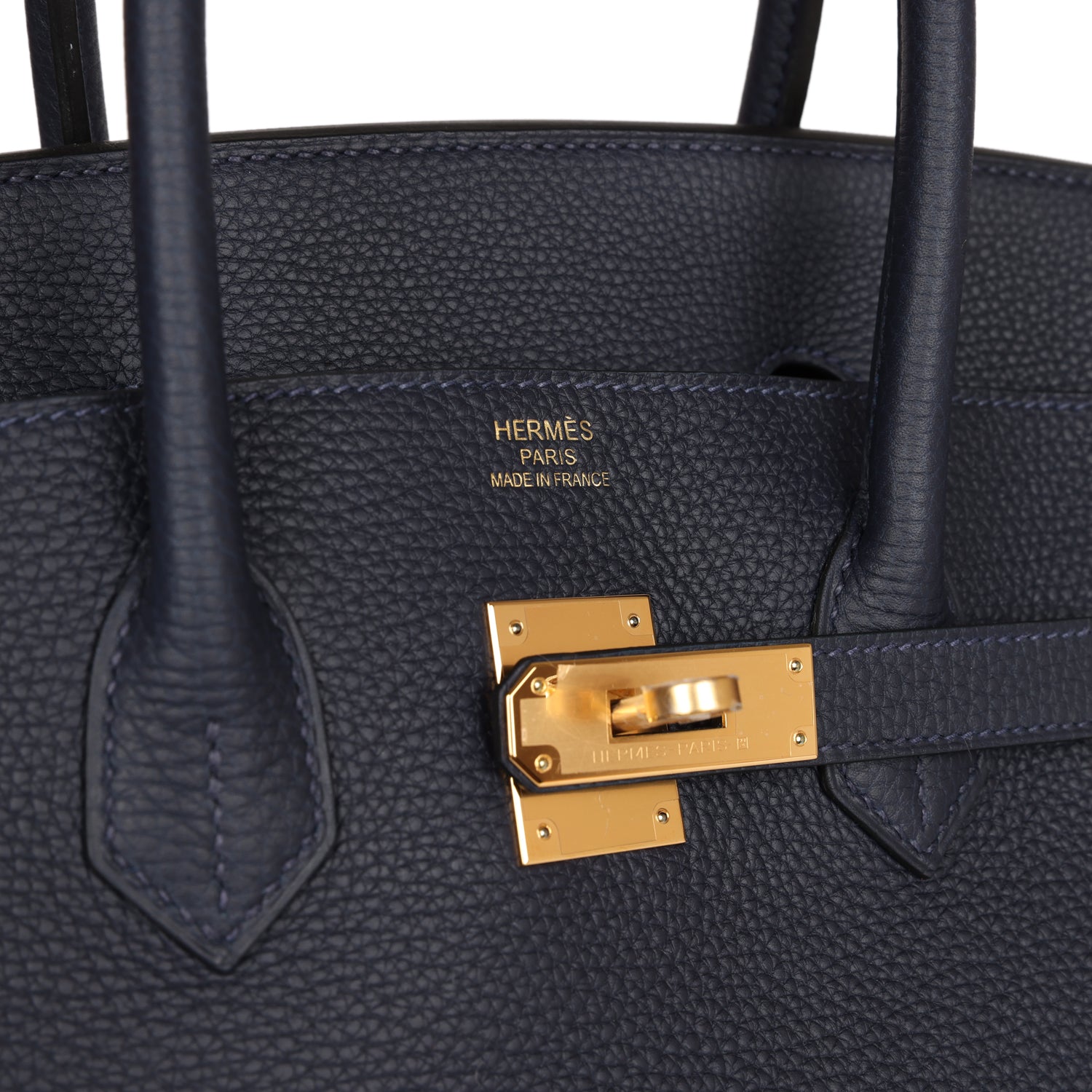 HMS Birkin 35 Bleu Nuit Togo Gold Hardware
