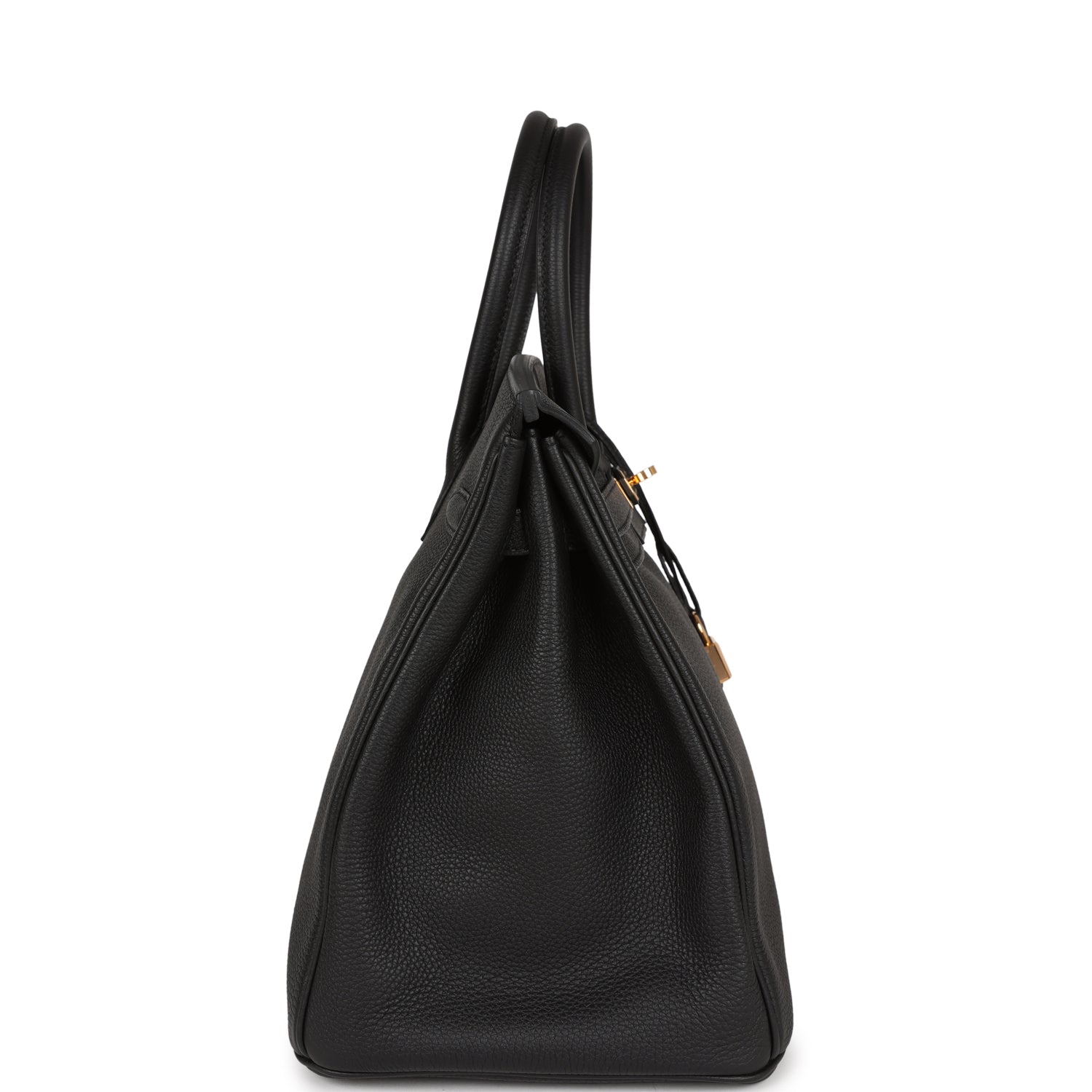 Top Quality HMS Birkin 35 Black Togo Rose Gold Hardware