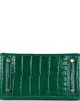 HMS Birkin 25 Emerald Shiny Niloticus Crocodile Gold Hardware