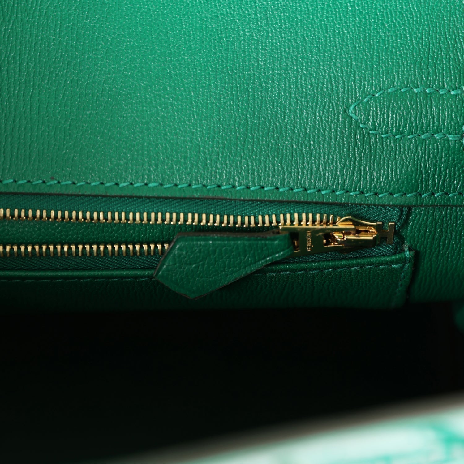 HMS Birkin 25 Emerald Shiny Niloticus Crocodile Gold Hardware