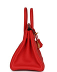 HMS Birkin 25 Rouge de Coeur Togo Gold Hardware