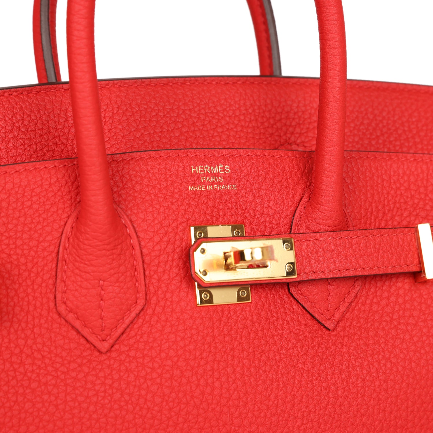 HMS Birkin 25 Rouge de Coeur Togo Gold Hardware