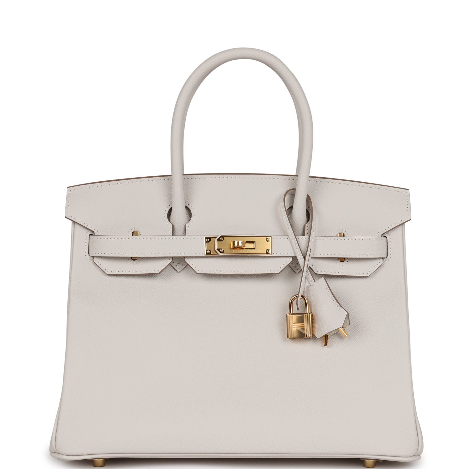HMS Birkin 30 Gris Pale Epsom Gold Hardware