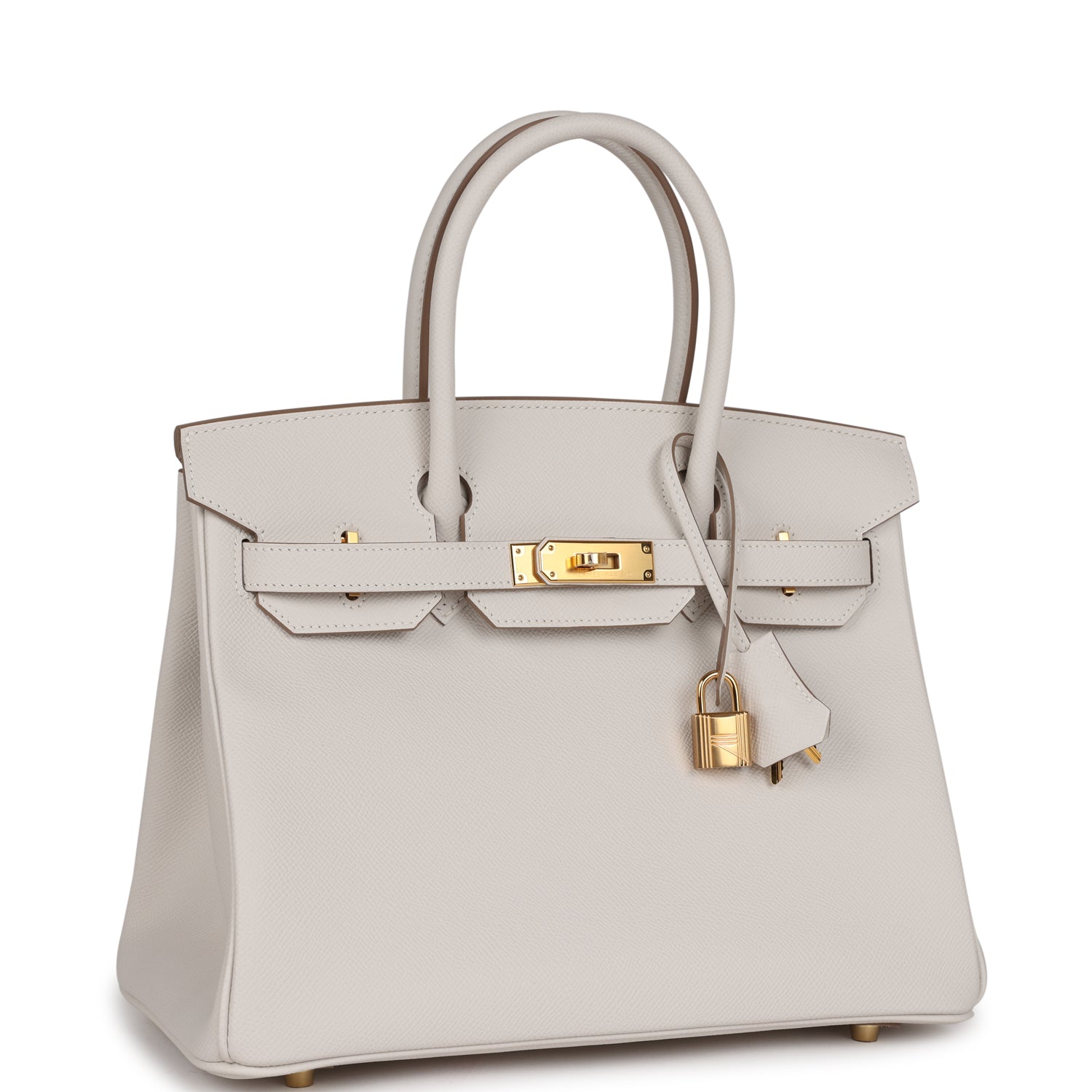 HMS Birkin 30 Gris Pale Epsom Gold Hardware