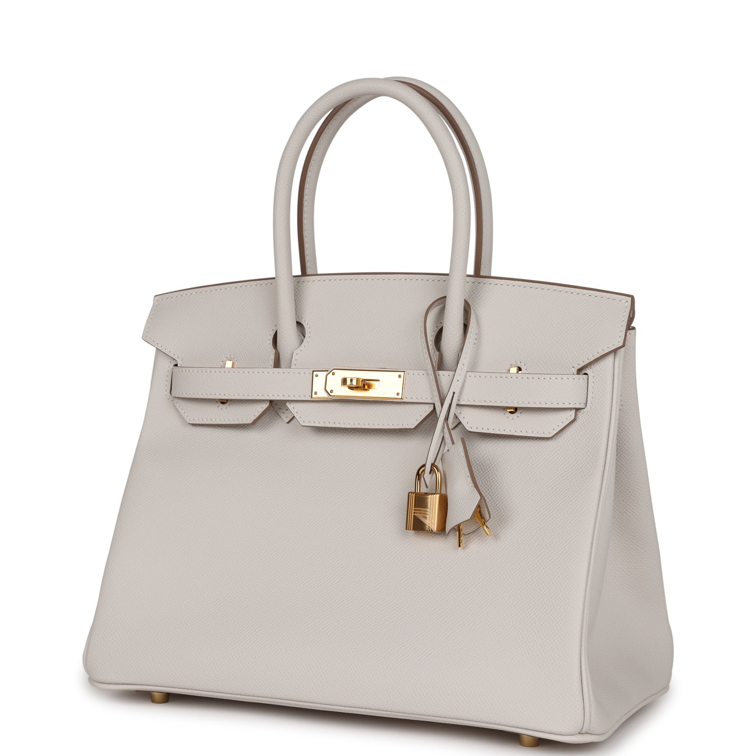HMS Birkin 30 Gris Pale Epsom Gold Hardware