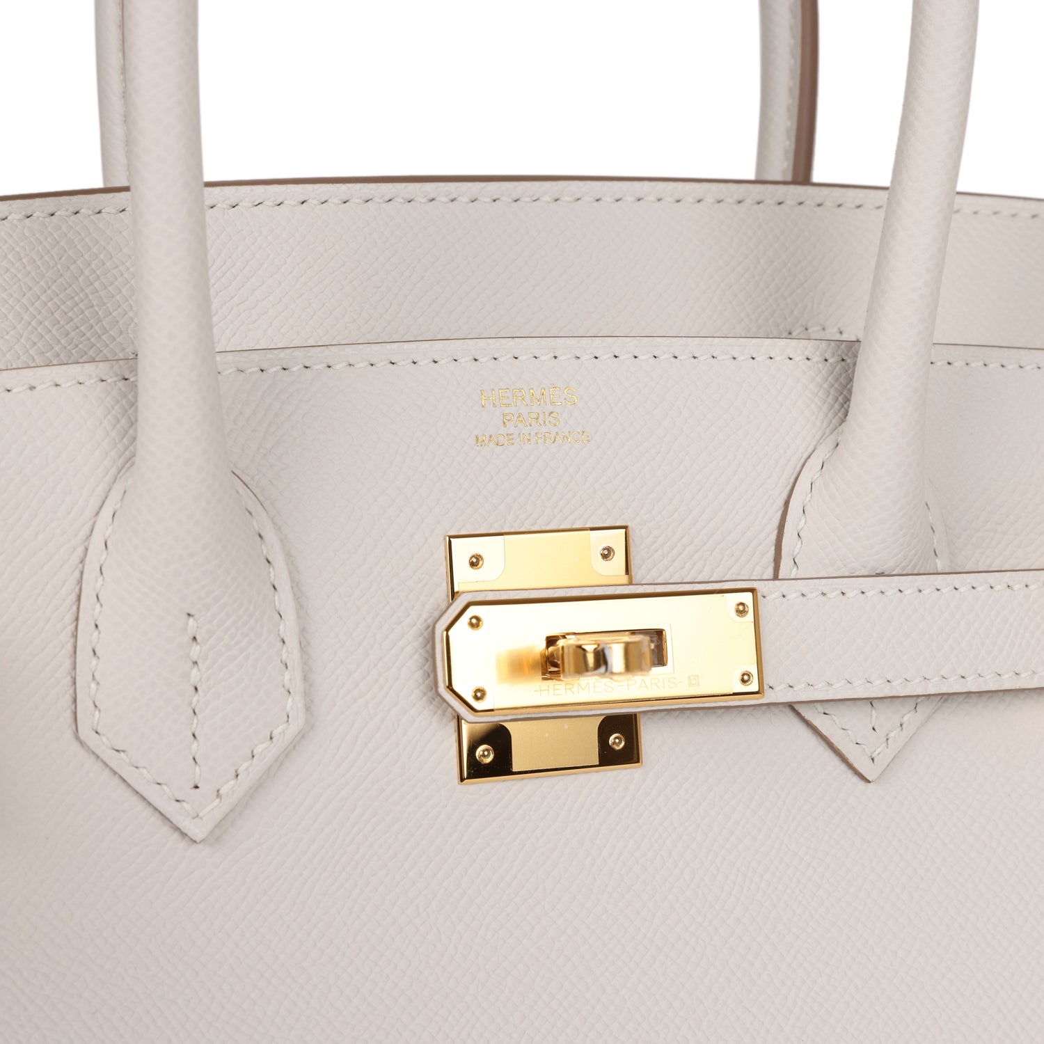 HMS Birkin 30 Gris Pale Epsom Gold Hardware