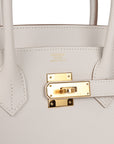 HMS Birkin 30 Gris Pale Epsom Gold Hardware