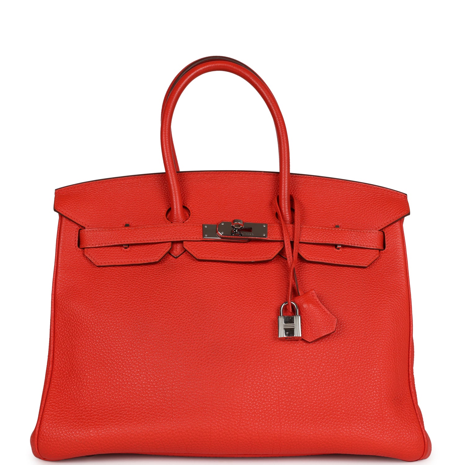 Top Quality HMS Birkin 35 Rouge Tomate Togo Palladium Hardware