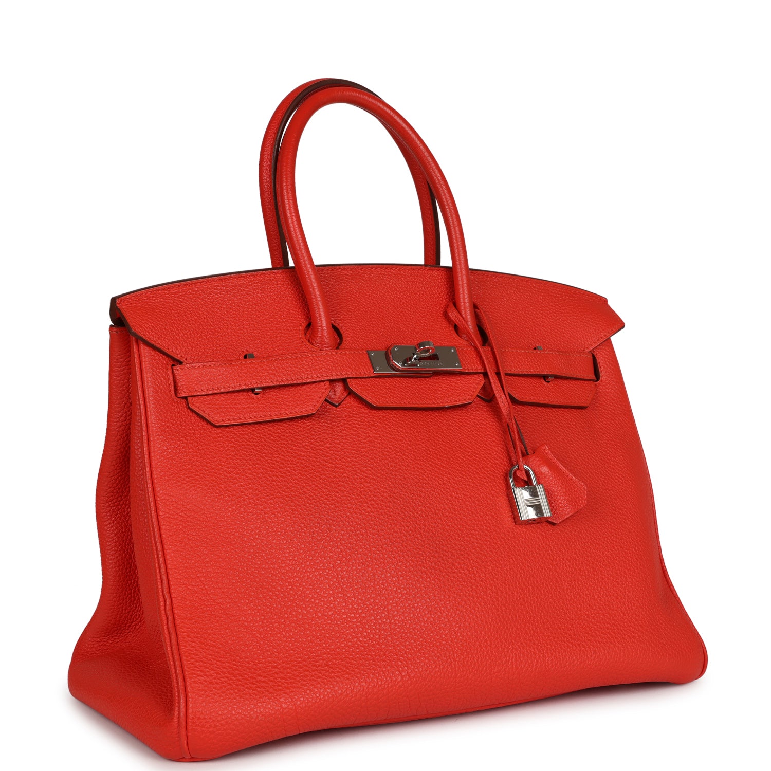 Top Quality HMS Birkin 35 Rouge Tomate Togo Palladium Hardware
