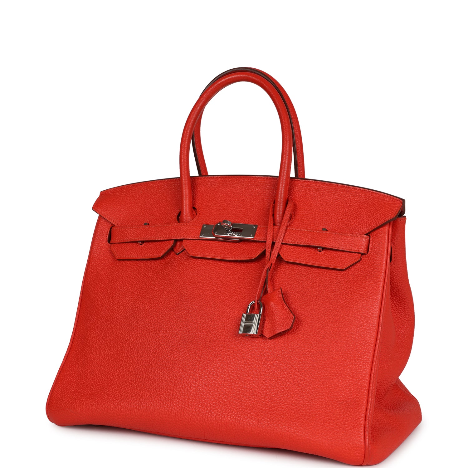 Top Quality HMS Birkin 35 Rouge Tomate Togo Palladium Hardware