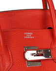 Top Quality HMS Birkin 35 Rouge Tomate Togo Palladium Hardware