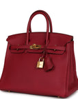 Top Quality HMS Birkin 25 Rubis Togo Gold Hardware