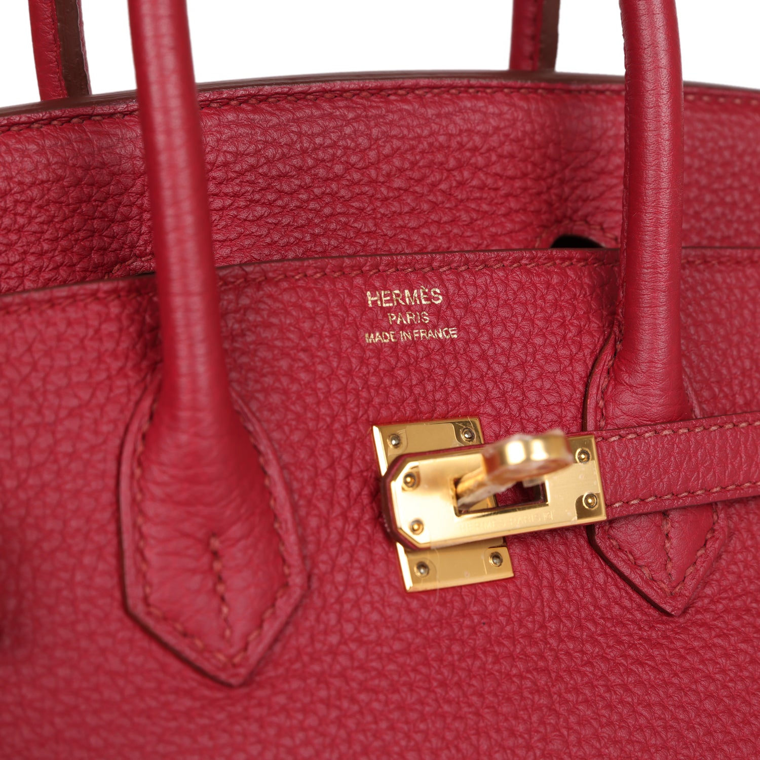 Top Quality HMS Birkin 25 Rubis Togo Gold Hardware
