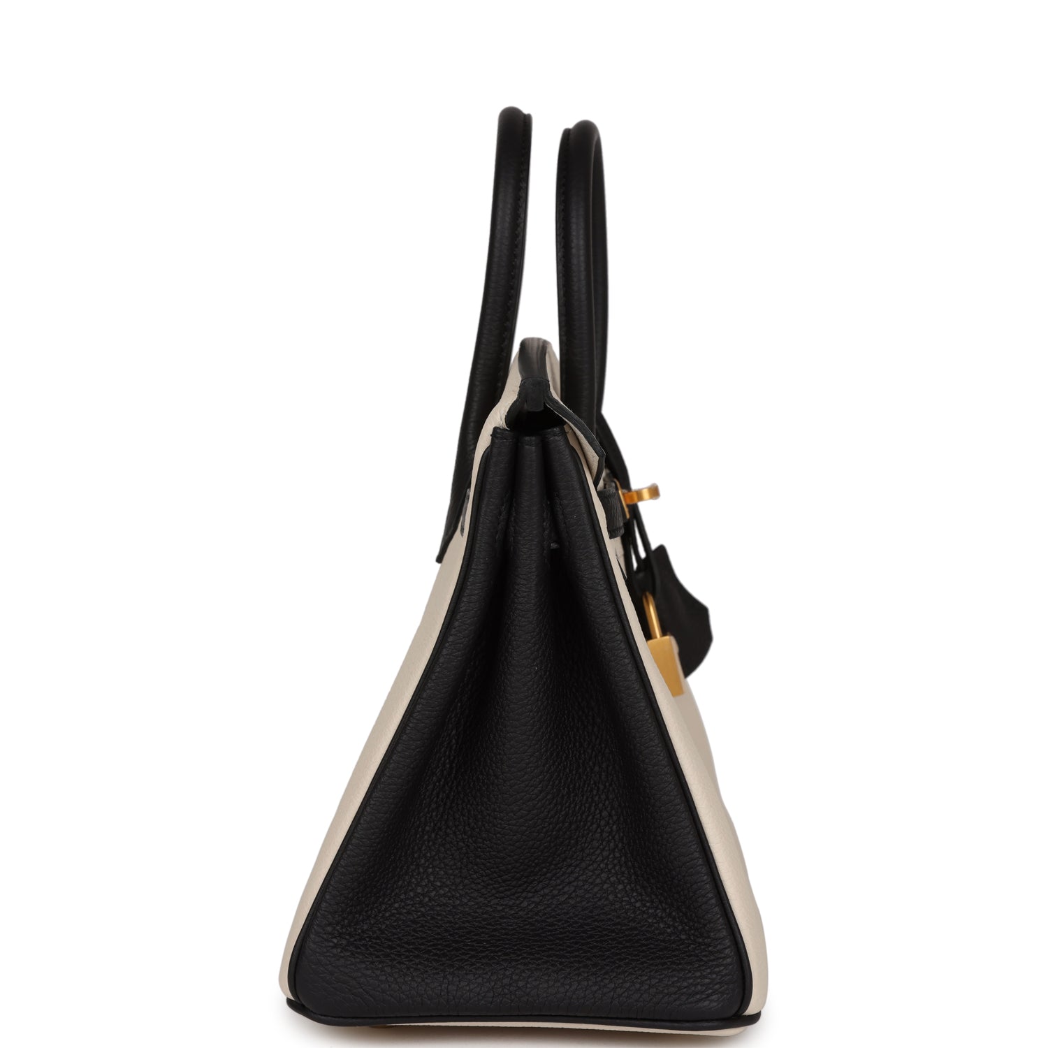 HMS Special Order (HSS) Birkin 25 Craie and Black Togo Brushed Gold Hardware