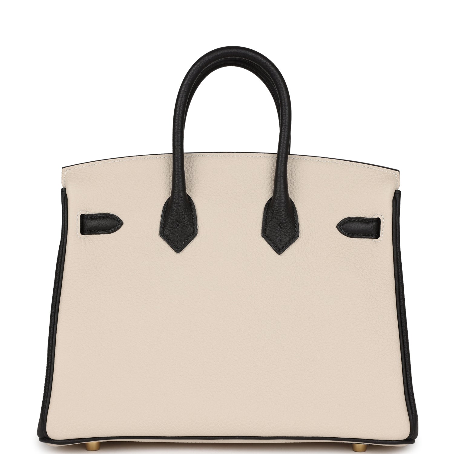 HMS Special Order (HSS) Birkin 25 Craie and Black Togo Brushed Gold Hardware