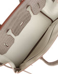 HMS Bi-color Birkin 30 Beton and Etain Matte Alligator Palladium Hardware