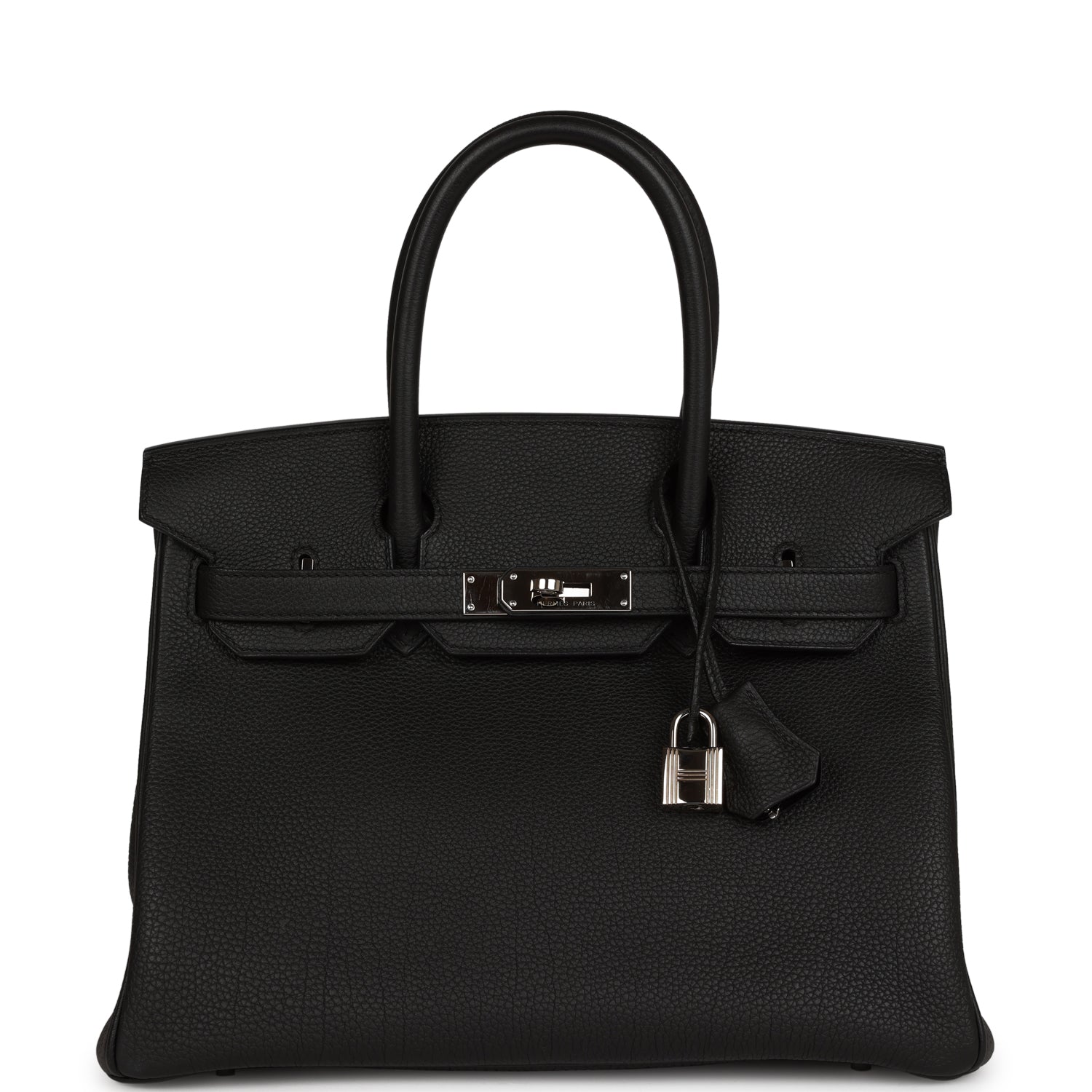 Top Quality HMS Birkin 30 Black Togo Palladium Hardware