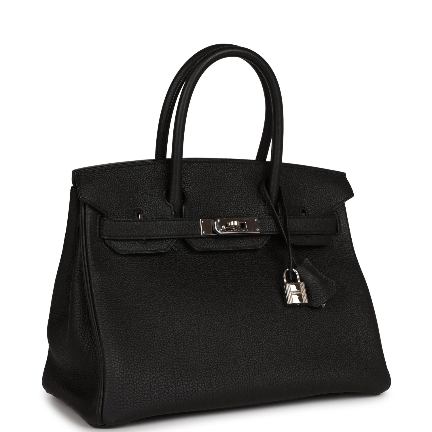 Top Quality HMS Birkin 30 Black Togo Palladium Hardware